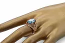 Vintage Ring Unikátny Aquamarine Original Vintage 14K Produkt s Pink Gold Vrc003R